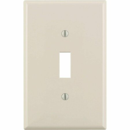 LEVITON 1-Gang Plastic Oversized Toggle Switch Wall Plate, Light Almond R56-78101-00T
